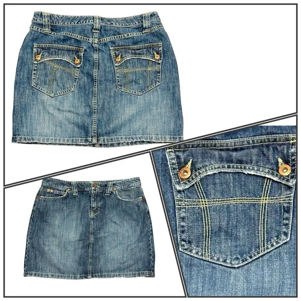 Tommy Hilfiger Denim Mini Skirt Blue Size 10